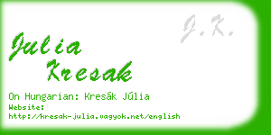 julia kresak business card